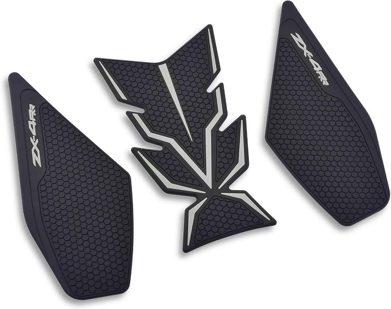 BYEMTTY Motorcycle Tank Grip Protector Pads, Anti-Slip Honeycomb Design, Compatible with Suitable forZX-25R/SE ZX-4R SE/4RR (gray) - Image 2